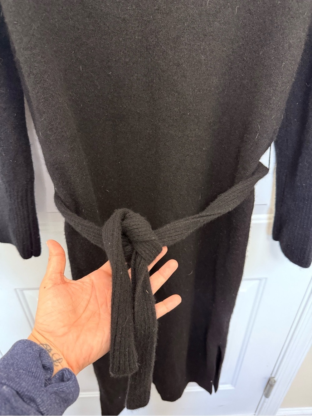 Massimo Dutti Wool Cashmere Black Sweater Dress Size Small - Picture 5 of 10